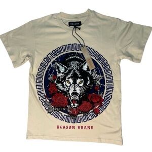 Reason Brand Cream Graphic T-Shirt sz. Various